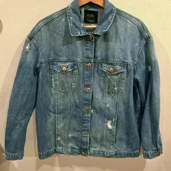 Zara Blue Jean Jacket - Picture 6 of 8